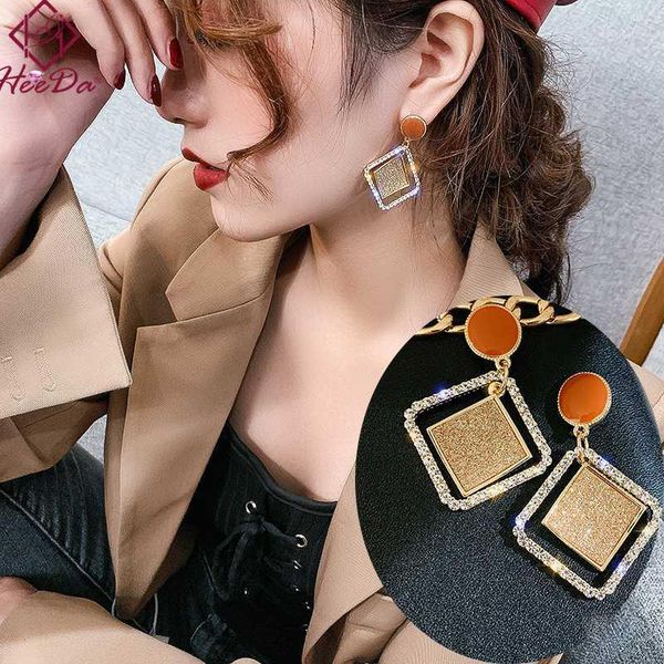 

kpop fashion geometric set auger stud earrings women 925 needle anti allergy ear accessories 2020 lady new elegant jewelry1, Golden;silver