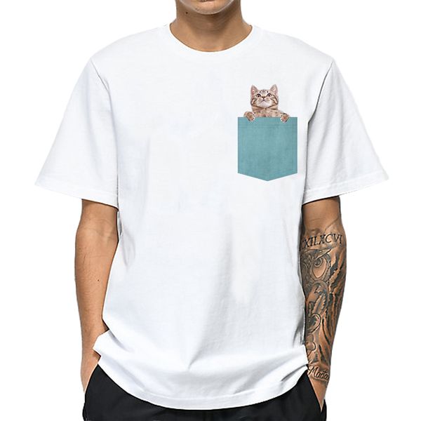 

lettbao kitten t shirt men fashion funny t-shirt men's summer casual male t shirt sport hooded sweatshirt hoodie