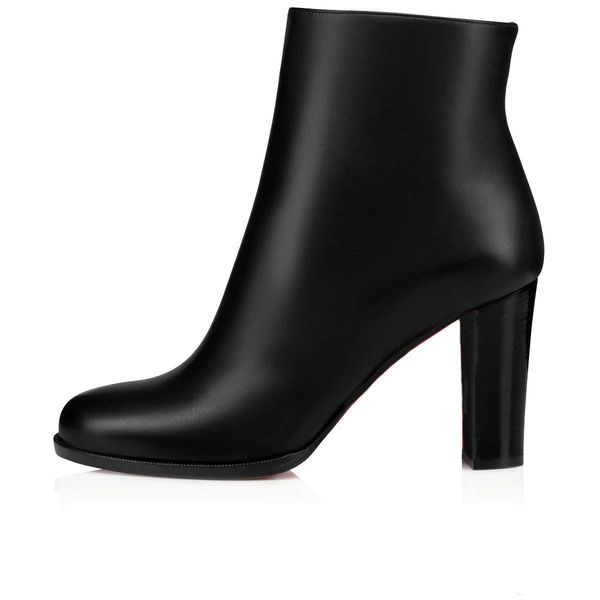 

luxury designed cate boots for women,ladies red bottom sole ankle boots chains paltform heels adox /eloise booty winter boot, Black