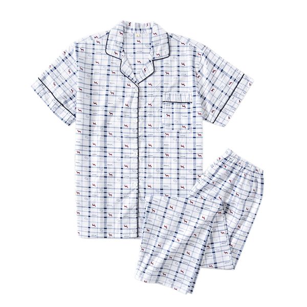 

sleeves new short pajama summer 100% casual cotton japanese men's pajamas for men 9ezx, Black;brown