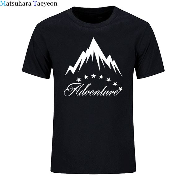 

brand short sleeve o neck new summer pattern adventure mountain printed sport hooded sweatshirt hoodie men t shirt