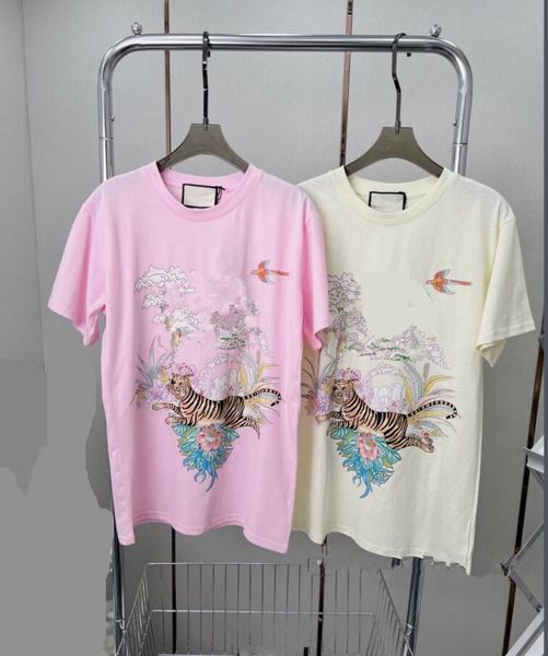 

22 women's printed loose cotton short-sleeved t-shirt women's summer, White