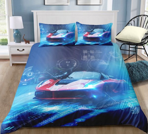 

new 3d гоночный автомобиль постельный набор с пододеяльник наволочкой 3pcs