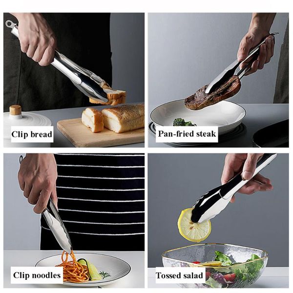 

food mixers 304 stainless steel steak clip household kitchen high temperature resistant bread barbecue anti-scalding