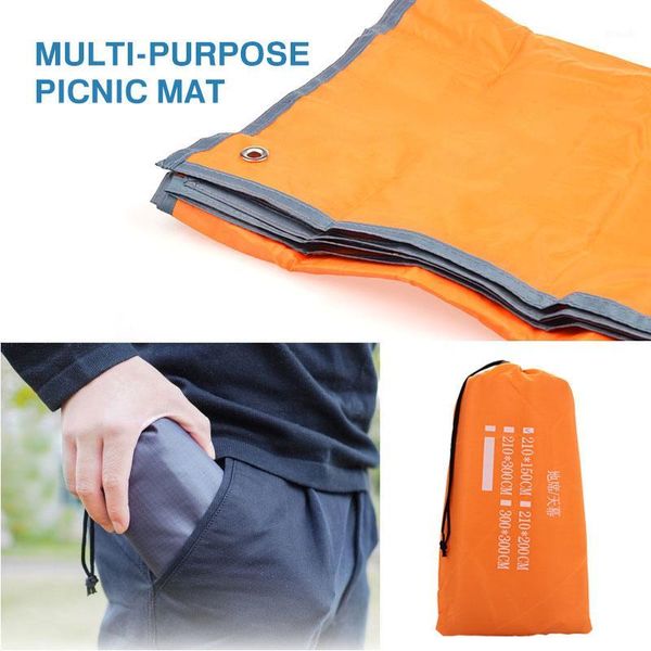 

outdoor pads 300*300cm 210d waterproof tent floor tarp picnic mat ultralight pocket footprints beach camping canopy1