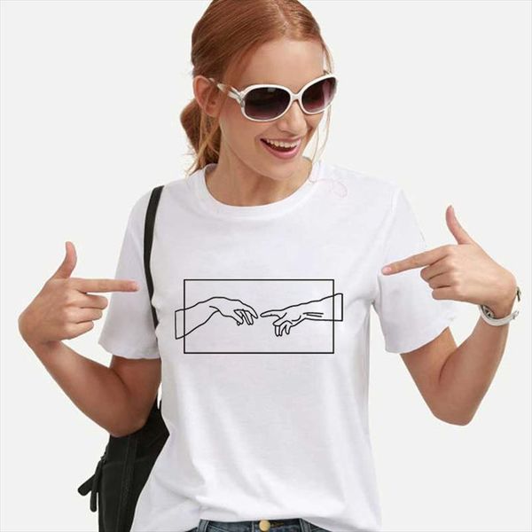

fashion womens print t shirt harajuku style graphic printed clothing black white cotton t shirt casual femme tee shirt