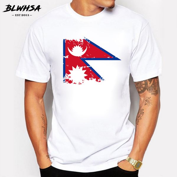 

sport blwhsa nepal flag printing t shirt men casual short sleeve 100% cotton design t-shirts fashion funny nepal flag men cool tees