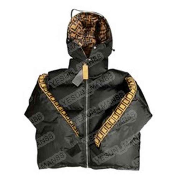 

designer luxury ff letter classic parka men women casual down coats outdoor feather winter coat detachable hat and warm, Black