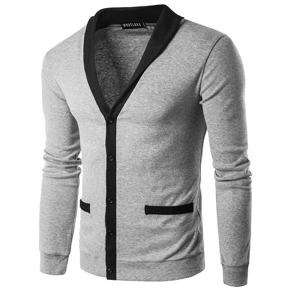 

2021 masculine new style placket colours mixed cardigan sweater y40 bo6l, White;black