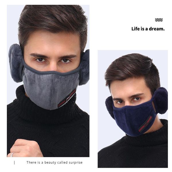 

fast delivery within 24 hours mscara autumn winter warm plush face mask reusable washable breathable headband sqclnw
