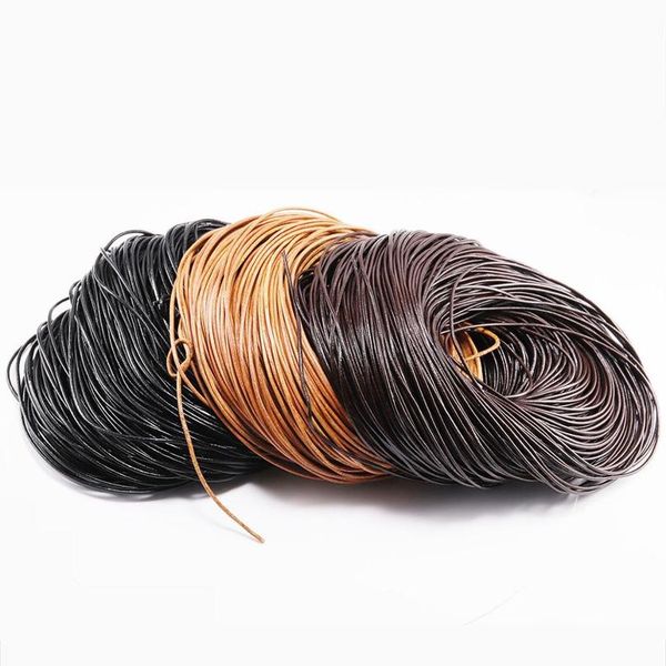 

2-5m/lot 3 color genuine cow leather round thong cord leather cord string rope for diy necklace bracelet diy jewelr wmtkuc, White;red