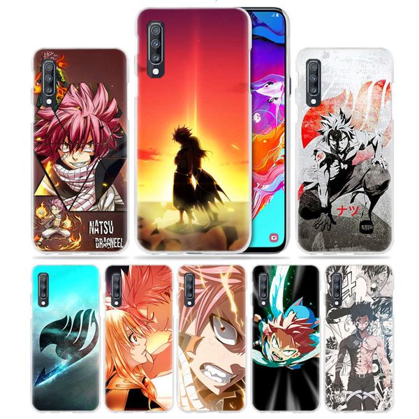

sewqsamsung galaxy a50, a70, a20e, a40, a30, a20, a10, a71, a21, a9, a7 fairy tail cover, used for pc rigid transparent animation shel