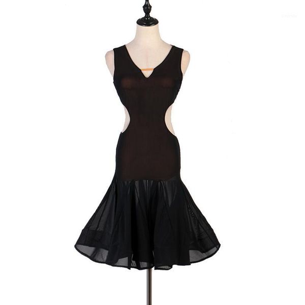 

latin dance dress women girl kids tango samba rumba latin dance competition dresses costumes for women1, Black;red