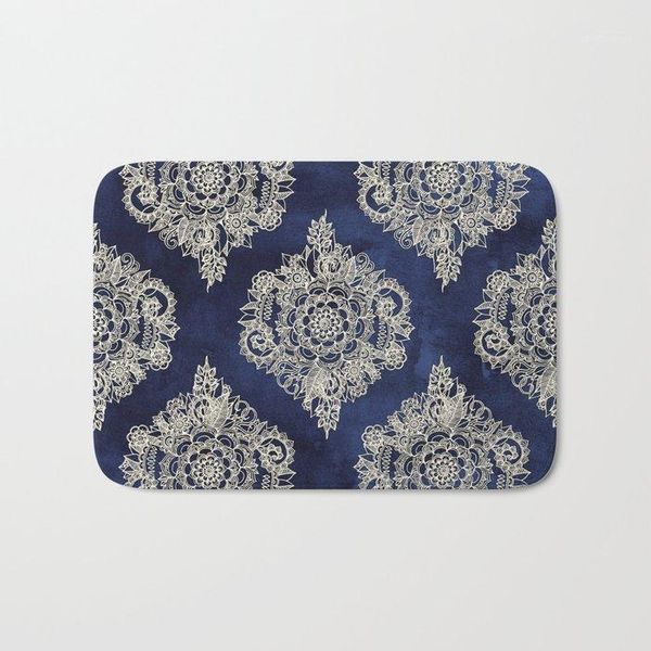 

bath mats bathroom rugs cream floral moroccan mat flannel absorbent non slip doormat entrance door room easter 40x601