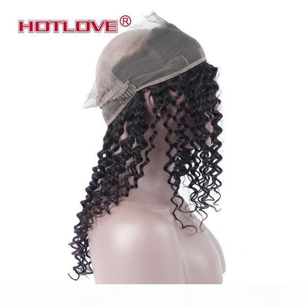 

360 lace frontal closure deep wave brazilian virgin human hair closures pre plucked with baby hair natural hairline knots peruvian malaysian, Black;brown