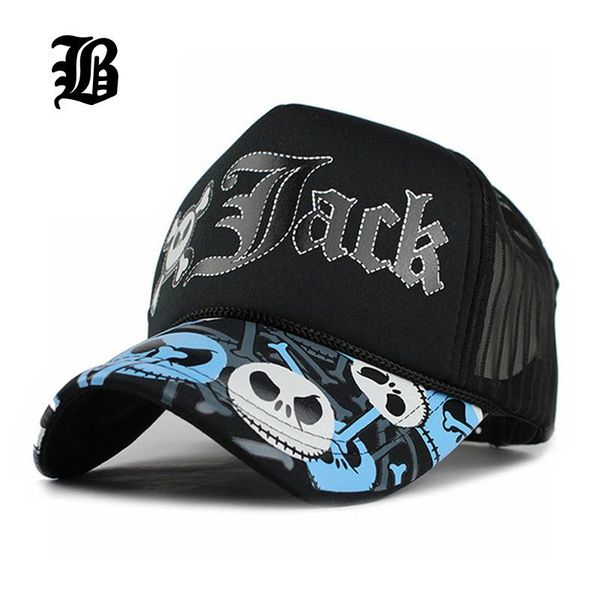 

flb] jack baseball cap breathable summer skull cap with mesh casual casquette trucker hat adjustable snapback hats f219 bbywoz, Black;white