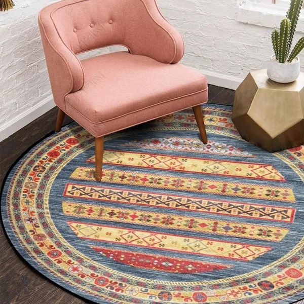 

morocco vintage round carpets tapete geometric washable non-slip floor mat for living room bedroom coffee table sofa area rugs