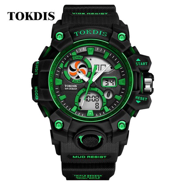 

tokdis fashion multi-function outdoor sports dual display electronic watchbgt