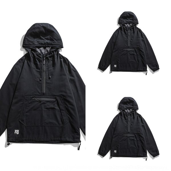 

meixb ds kangaroo wear 2020 functional and clothes clothesjacket wear clothes autumn men's loose casual hooded amakaji work work spring, Black