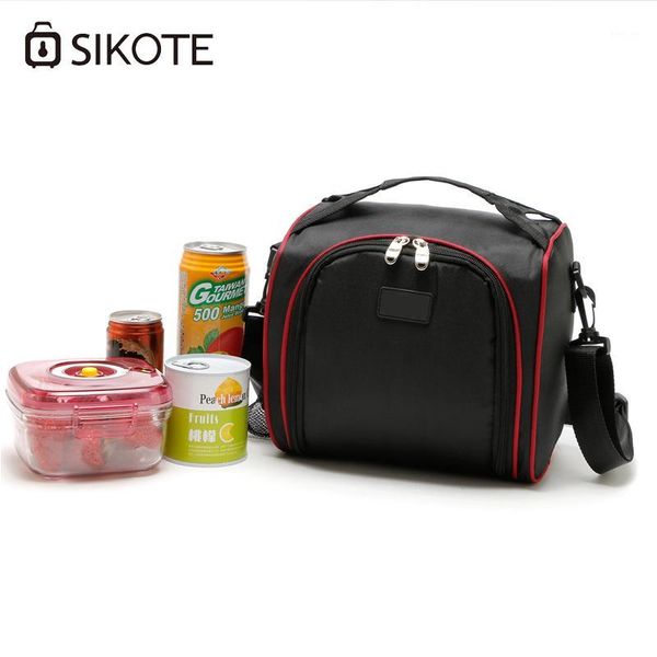 

sikote portable lunch bags picnic travel storage canteen bag thicken storage lunch box fresh keep thermal insulated cooler bag1, Blue;pink