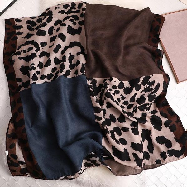 

design leopard print 2020 women scarf fashion pashmina for lady cotton scarves shawls and wraps neck head hijabs wmtqfa bdegarden, Blue;gray