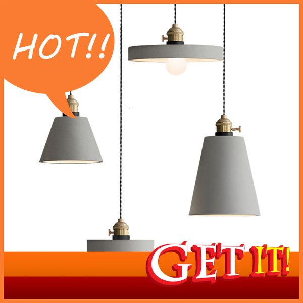 

2021 new retro nostalgic designer art industrial style creative personality restaurant coffee shop cement chandelier rmxf