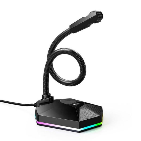 

компьютер микрофон 360 ° всенаправлен pickup rgb дыхательной lighthd usb микрофон для передачи голоса видео чата конференция лекции