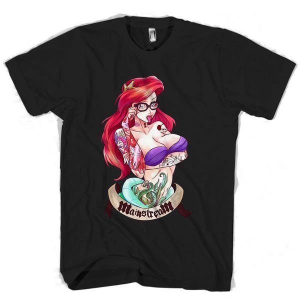 

hipster ariel mainstream tattoo man fashion stranger things harajuku funny casual printed sport hooded sweatshirt hoodie t shirt