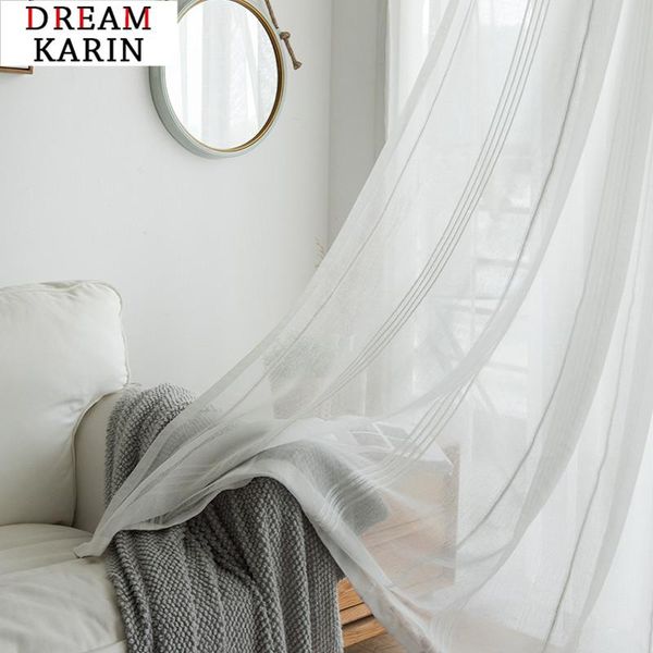 

modern stripe tulle curtains for living room bedroom sheer curtains for the kitchen fabric window treatment drapes