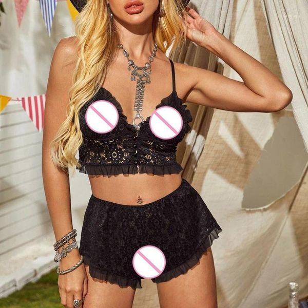 

women lace lingerie set hollow out exotic bra g-string thong elegant underwear extreme sleepwear lenceria femenina#0428g301, Black;red