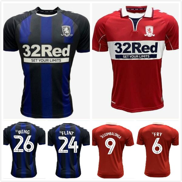 

men + kids 2020 2021 middlesbrough 20 21 soccer jersey ashley michael fletcher 11 flint 24 wing 26 assombalonga 9 home away football shirts, Black;yellow