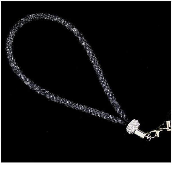 

shellnail mobile phone lanyard straps fashion shiny short hand straps bling rhinestone diamond keychain mobile phone h qylmcu