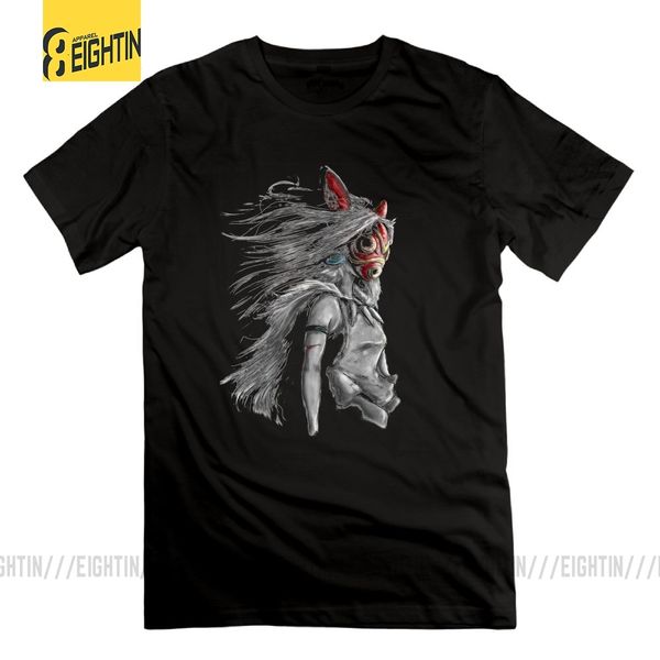 

princess mononoke mononoke wolf anime tra digital painting tees male pure s 6xl short sleeved sport hooded sweatshirt hoodie men t shirt