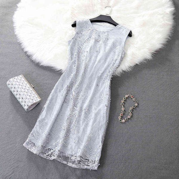 

prom casual dresses spring and summer chine elegant temperament daily improved cheongsam embroidery lace vt dr's 2022 style, Black;gray