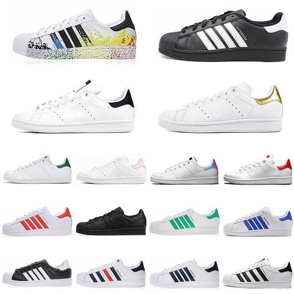 

fashion smith white hologram iridescent 80s pride stan shoes plate-forme sneakers star women men sport running shoes 36-44