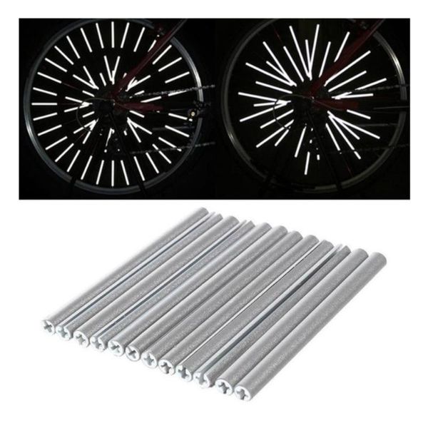 

bike bicycle wheel spokes reflective sticker tube warning safety light diy cycling reflector reflective tubes sale