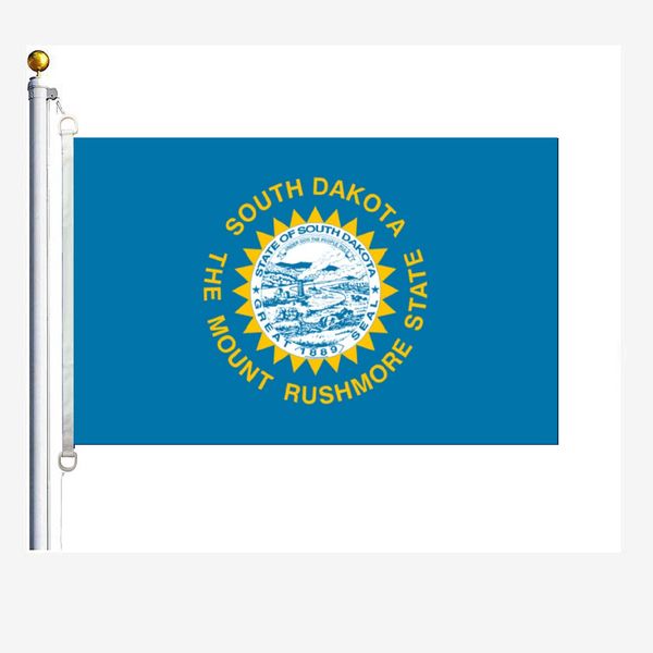 

south dakota flags 90 x 150 cm, 100 % polyester, digitaldruck