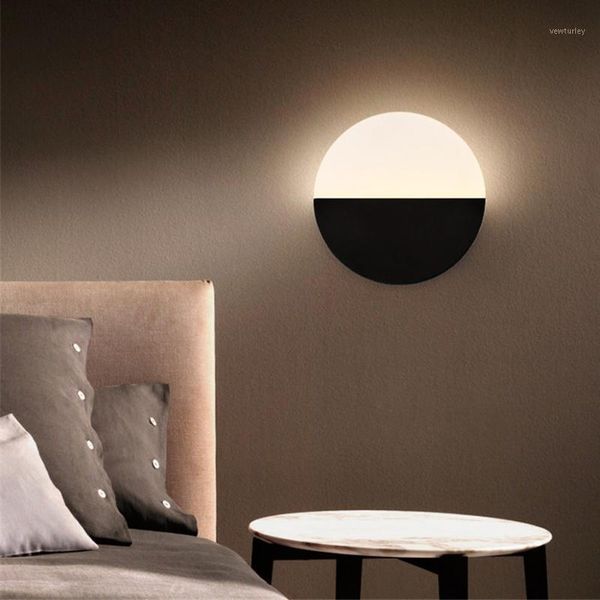 

wall lamp thrisdar nordic acrylic round led bedside bedroom bathroom mirror light el restuarant corridor aisle lamp1