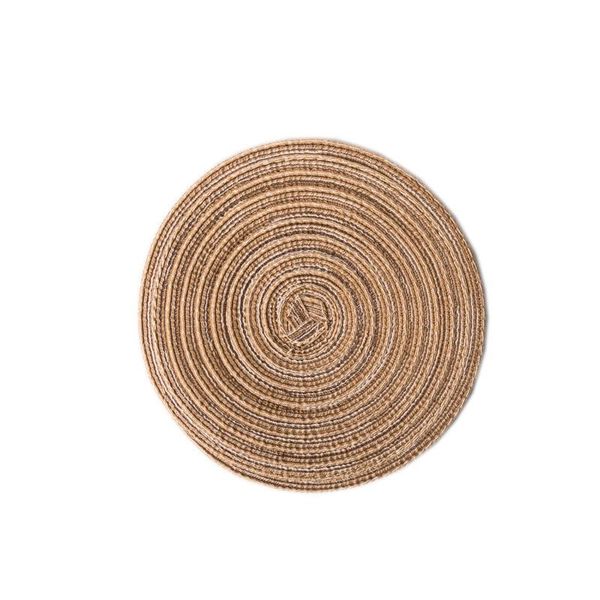 

mat pad round design table ramie insulation pad solid placemats linen non slip table mat kitchen accessories decoration coaster bbyrfo