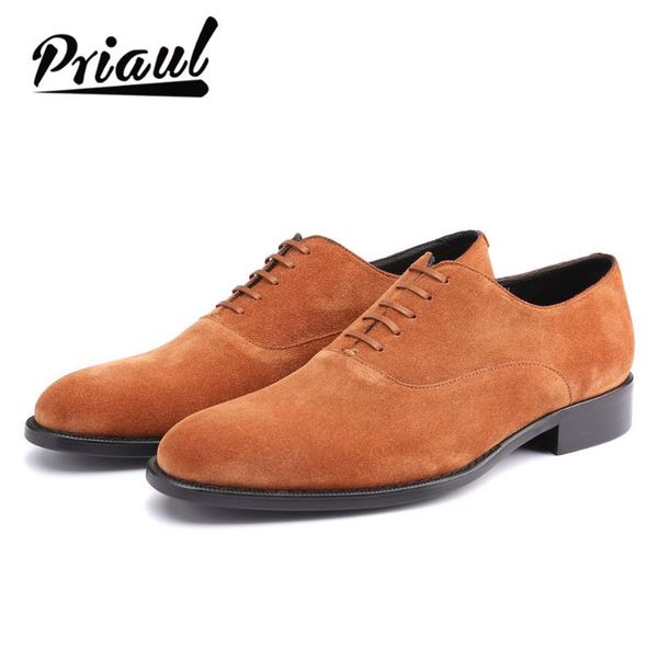 

leather shoes suede men oxford real genuine leather fashion office dress wedding formal party derby shoe mens, Black