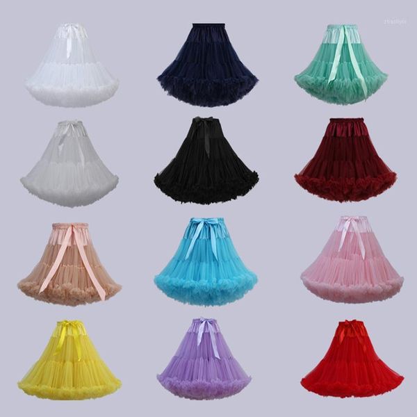 

folobe multi color fluffy 55cm womens girls soft tutu skirts ballerina pettiskirt cosplay ballet skirts party dance skirts0091, Black