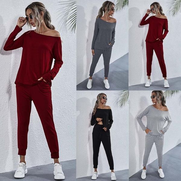 

women tracksuit sportswear casual loose pockets playsuit jumpsuit ladies lace up pants trousers gym fitness running sets1, Gray