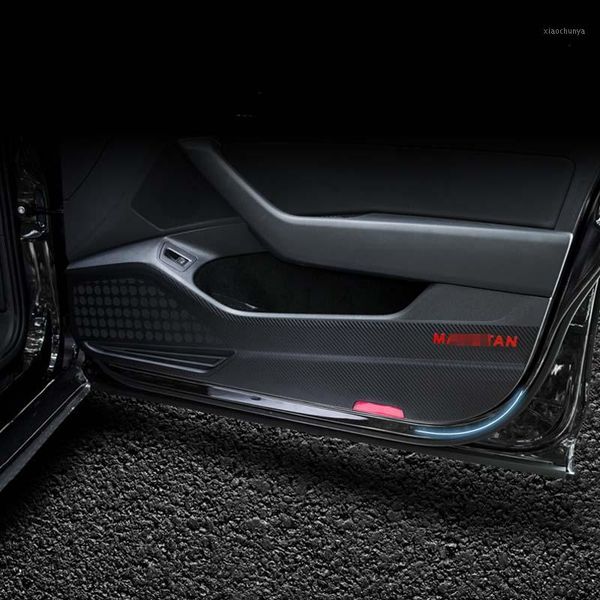 

brand new 1 set interior 3d carbon fiber doors side edge anti-kick protection pad sticker for crv 2011-131