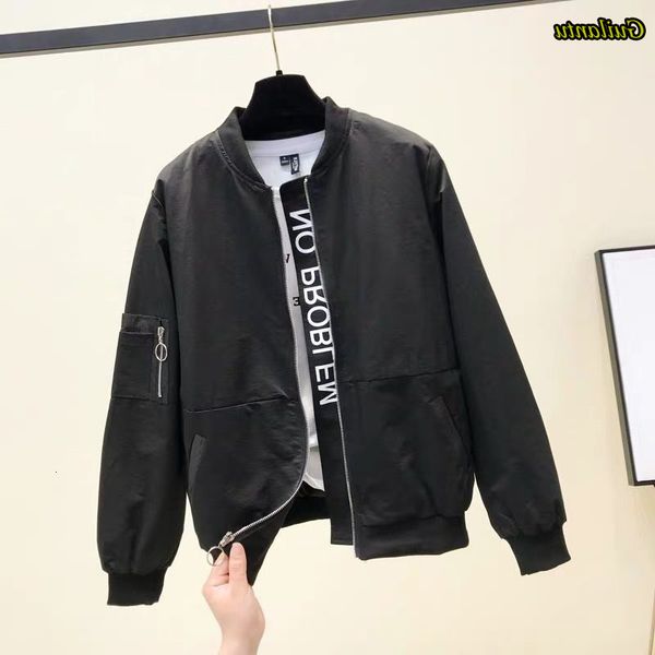 

guilantu print letter jacket women coat mandarin collar zipper casual baseball cloth punk streetwear bomber jackets coats female