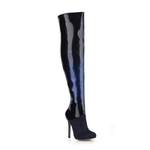 

boots chmile chau fashion dress party shoes women stiletto high heels ladies over-the-knee zapatos mujer botas 0640cbt-z4, Black