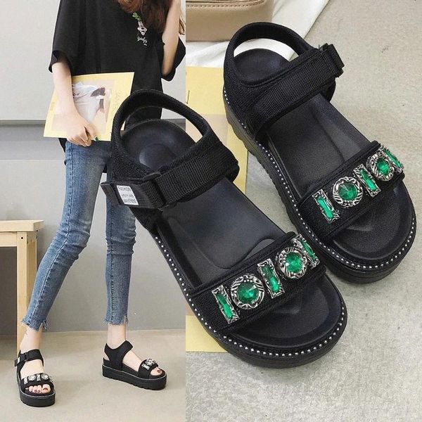 

fashion summer new rome style retro comfortable women's sandals shoes female breathable woman shoes sandalias mujer #ex6i, Black