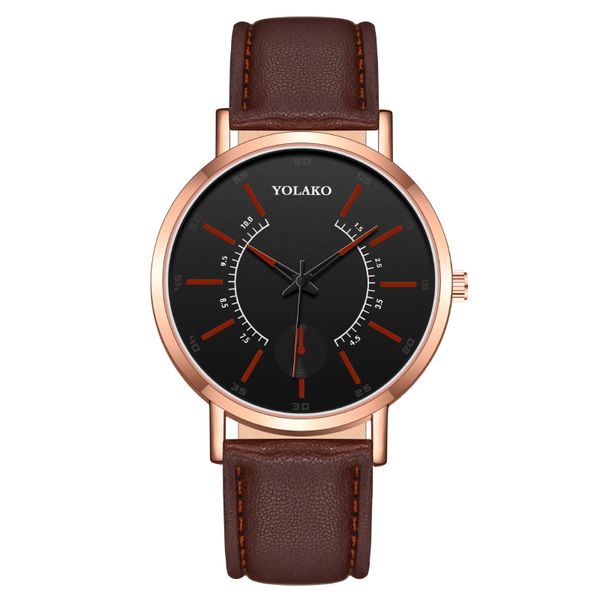 

new trade time-limited wa factory spot arrivals foreign watch mens fashion quartz wholesale mens watch belt selling desi pvkir, Slivery;brown