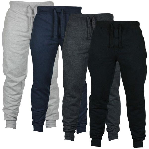 

men's sweatpants spring autumn fitness bodybuilding fitness sweatpants tight jogging pants cargo sportswear breeches trousers, Black