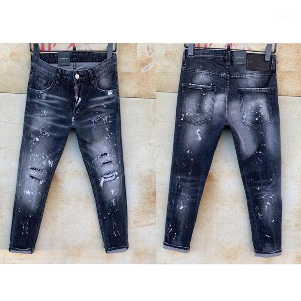 

dsenqi new men jeans ripped for jeans pants biker outwear man pants 0121, Blue