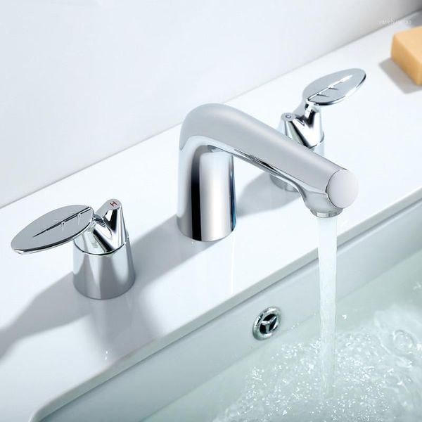 

bathroom sink faucets widespread basin faucet chrome brass mixer tap & cold dual handle 3 holes deck mounted unique design faucet1